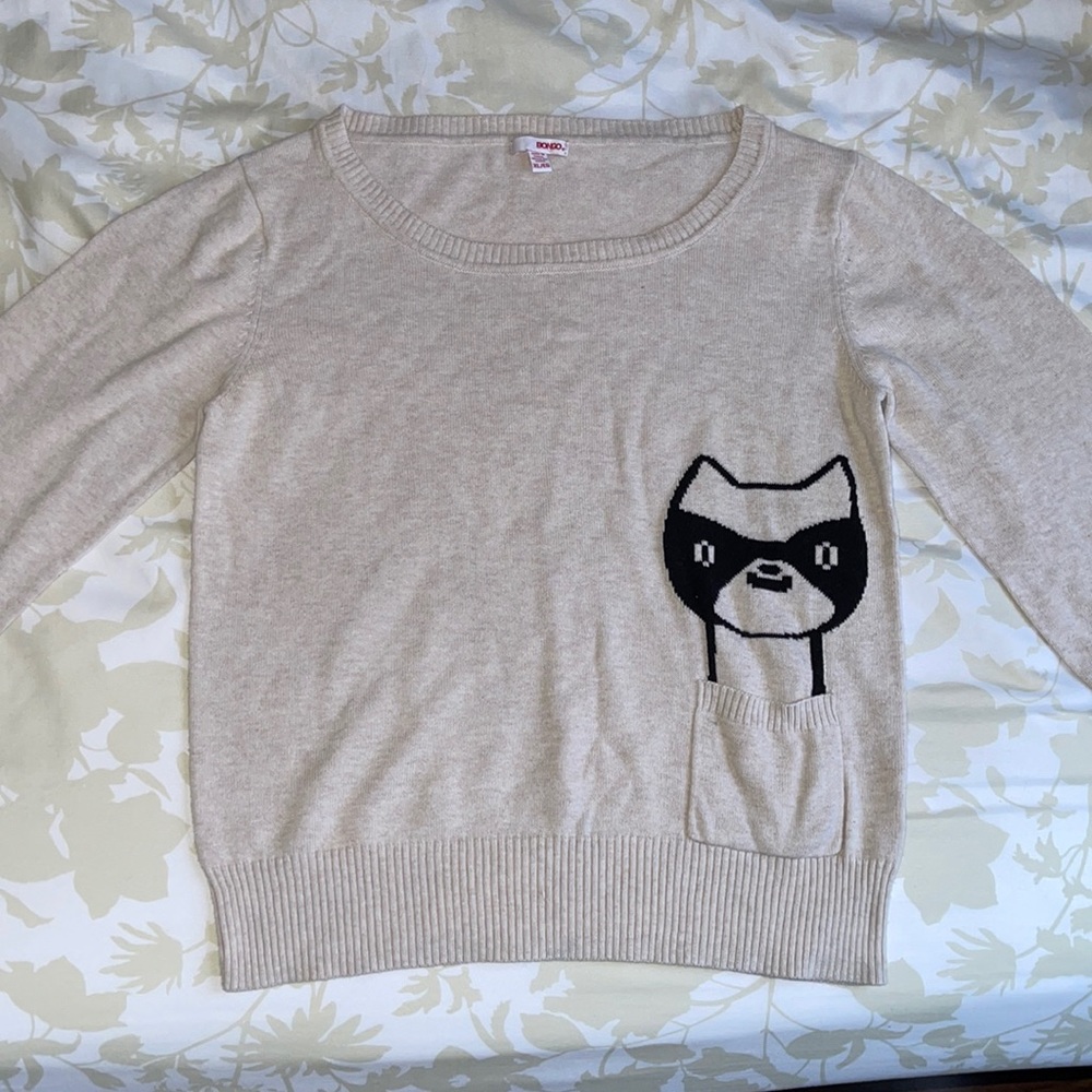 Cream long sleeved top